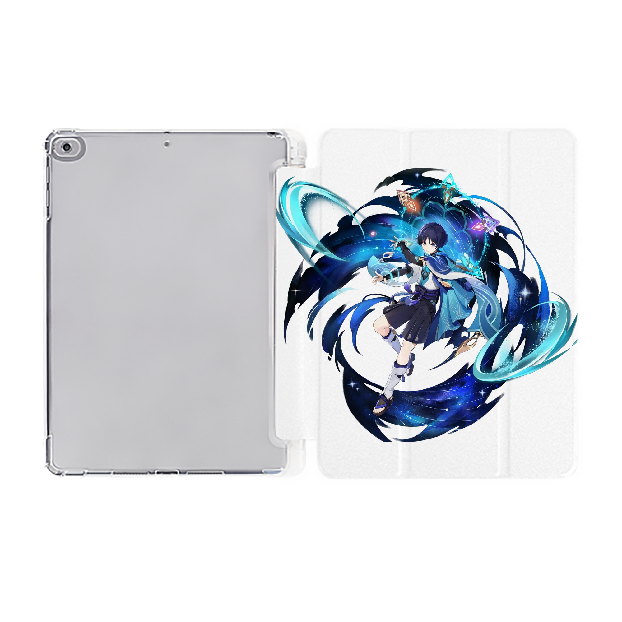 げんし神 さんペい genshin Sanpei IPad ケース ペン収納付き 三つ折りスタンド PUレザー×シリコン 対応機種9.5/10.5/10.9インチ